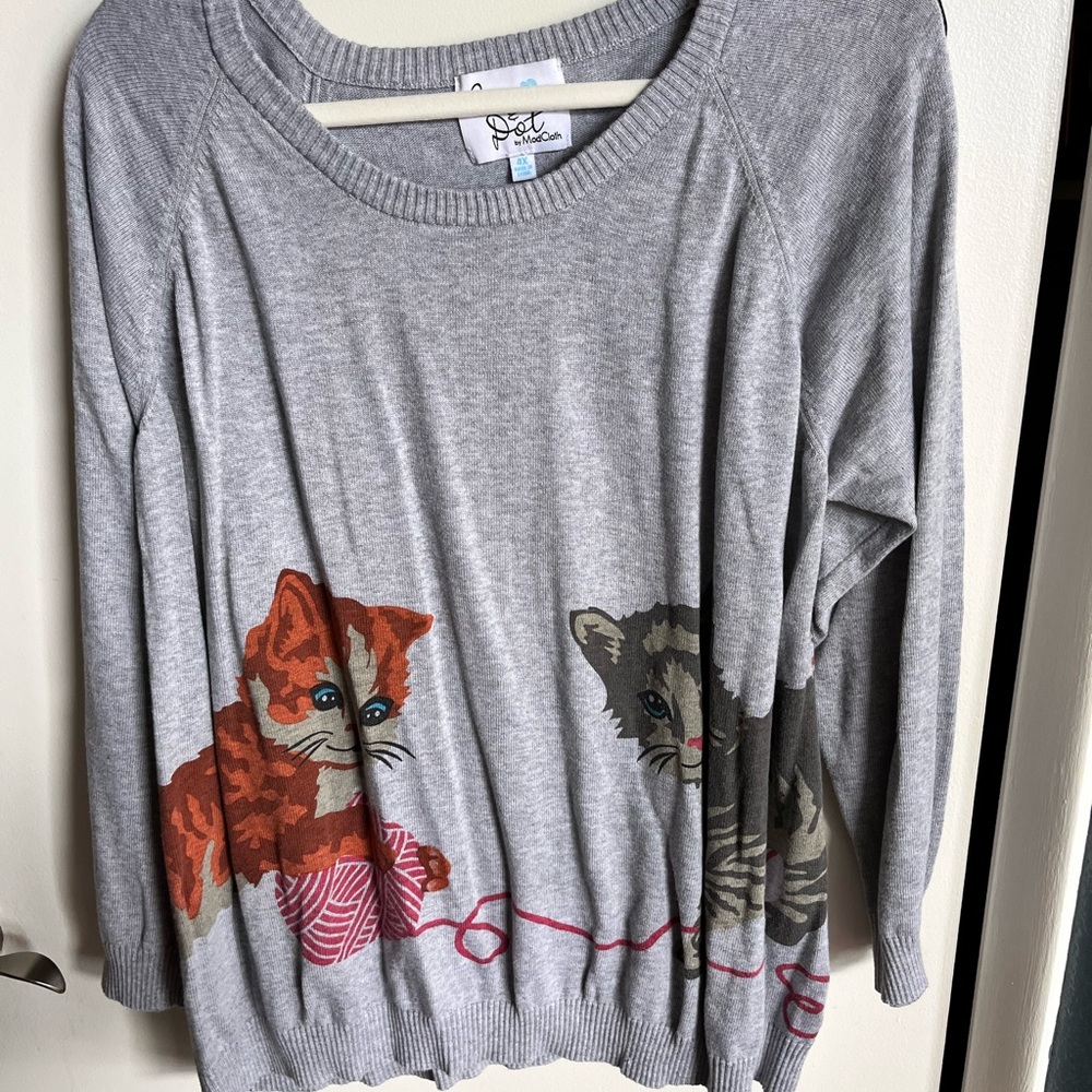 ModCloth Bea and Dot cat sweater
